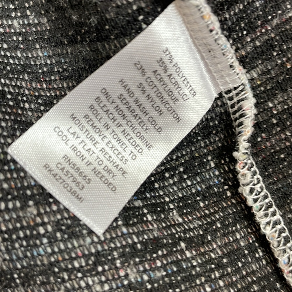 14th & Union Tweed Open Front Tailored Blazer Cardigan Pastel Multicolor Small - Picture 5 of 6